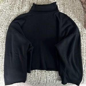 american eagle cropped turtle neck sweater